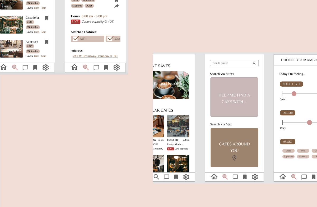 Image showcasing previews of an app mockup